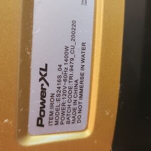 Power XL Gold Black Cordless Iron and Steamer Rechargeable ES2416S TESTED WORKS